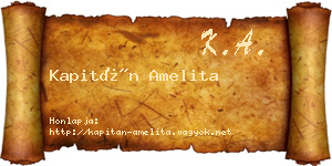 Kapitán Amelita névjegykártya